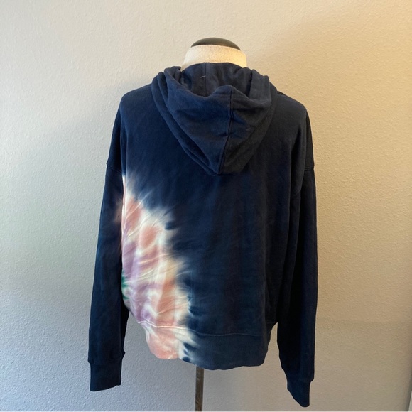 NWT Wildfox Blue Tie Dye Pullover Hoodie M MSRP$126 - Picture 5 of 9